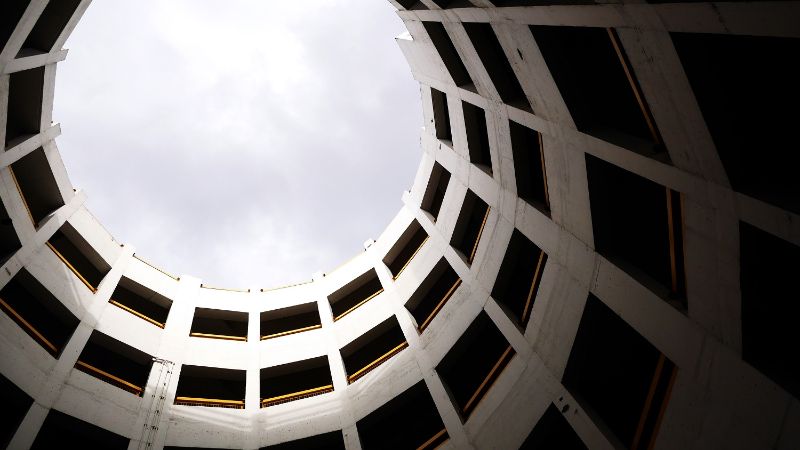 A photo of a round building.