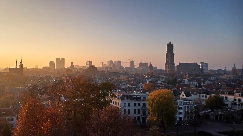 An aerial photo of Utrecht.