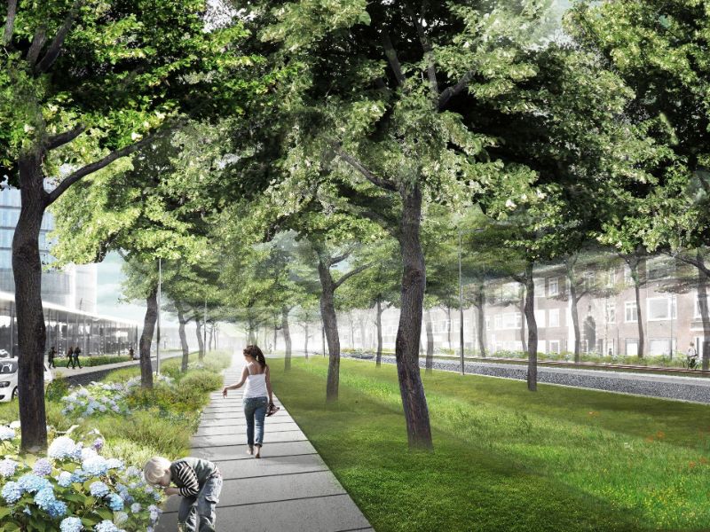 Render green Croeselaan, Utrecht.