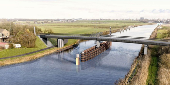 Photo of the bio-based bicycle bridge Ritsumasyl.
