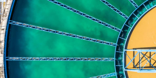 Photo of a water purification tank.