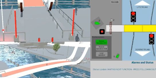 A screenshot of a bridge. On the right you can see that it is adjustable via the screen.