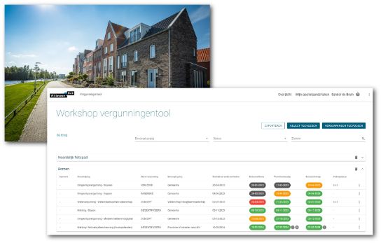 A collage of the Permit Tool