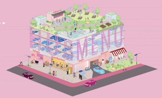 The ultimate Mobility-hub - an illustration.