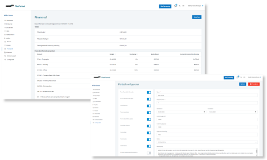 Two screenshots of the Customer Portal.