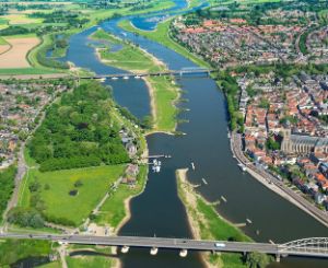 An aerial photo of Deventer.