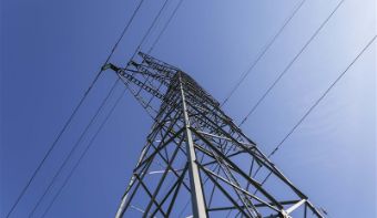 A photo of a high-voltage mast.